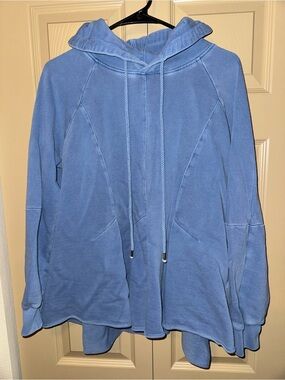 Pilcro and the Letterpress Sky Blue Hooded Pullover - Large